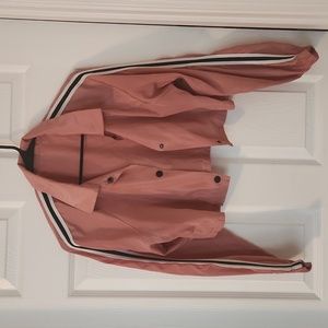 Mauve Pink Cropped Jacket